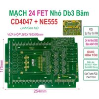 PCB bo mạch kích điện 24 fet Cách ly Băm db3 Nhịp CD4047 + NE555 Phíp FR4 - LinhKien HD