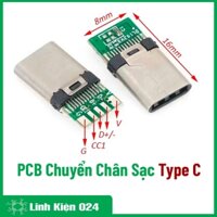 PCB Chuyển Đổi Chân Sạc Type C 24P Truyền Dữ Liệu