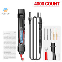 Pcbfun 4000 Đếm Đa Năng Loại Bút Đồng Hồ Đo Điện Áp AC / DC Ohm Hz Zero Fire Line Detector Dụng Cụ Điện