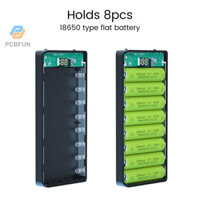 Pcbfun 8 Phần 18650 Hộp Pin Không Hàn Có Thể Tháo Rời Sạc Kho Báu Bộ DIY Di Động Vỏ Điện Chất Liệu