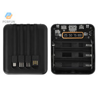 Pcbfun Trong Suốt Điện Di Động Tay 3 Hộp Pin 18650 Có Cáp DIY Sạc Kho Báu Không Hàn