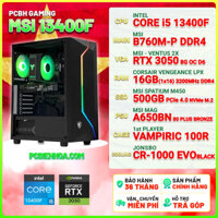 PCBH GAMING MSI 13400F ( CORE I5 13400F / B760M / RTX3050 8GB / 16GB / 500GB )