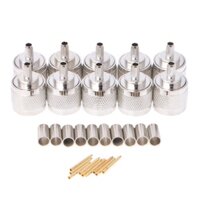 Pcf * 10 Cái N Nam Cắm Uốn RG58 RG142 LMR195 RG400 Cáp Đồng Trục Đầu Nối Thẳng