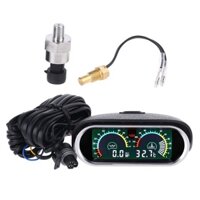 Pcf * Đa Năng 3 Trong 1 Xe Tải Kỹ Thuật Số Đồng Hồ Đo Nhiệt Độ Nước Đồng Hồ Đo Áp Suất Dầu Vôn Kế 10mm 1 8 NPT Báo Chí Dầu Senso