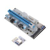 PCI-E Express 1x To 16x Extender Riser Card Adapter SATA 6Pin Power Cable - intl