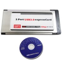 Pci express to usb 3.0 dual 2 cổng pci-e card adapter cho nec chipset 34mm slot expresscard converter 5 gbps pcmcia expresscard