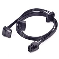 PCIe 6Pin đến 3 Ngoại Vi 4Pin Molex Cáp GPU 6 Pin sang IDE cho CORSAIR CX850M CX750M CX600M CX500M CX430M Mô Đun PSU