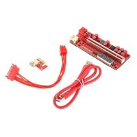 PCIe Riser 1x-16x USB 3.0 Cable Coin  PCIe Express 6Pin for Win7