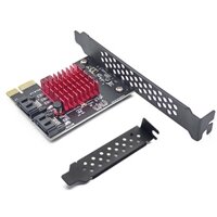 Pcie to 2 ports sata 3 iii 3.0 6gbps ssd adapter pci-e pci express x1 controller board expansion card hỗ trợ x4 x6 x8 x16 riser