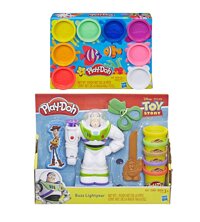 PD Play Doh Disney / Pixar Toy Story Buzz Lightyear Playset + Play Doh 8 Pack Rainbow Compound