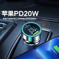 PD20W phù hợp với bộ sạc xe hơi đa năng Apple iPhone sạc siêu nhanh Android 120W sạc một cho hai