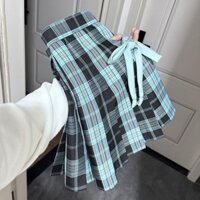 Pdd / / Kawano đỏ [Sốt mù tạt] jk Đồng phục Váy ca rô chính hãng nguyên bản Phong cách Preppy Học tập Cảm giác làm trắng Váy xếp ly nửa chiều dài WH250216