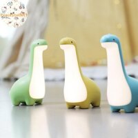 Peaceshells Cổ Dài Khủng Long Đèn Sạc USB Mềm Đèn Ngủ Hoạt Hình Trẻ Em Đầu Giường LED Dễ Thương Đèn Ngủ VN