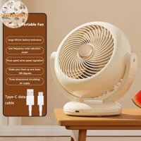 Peaceshells Mini Quạt Di Động Để Bàn Quạt Điện Xoay Góc Có Thể Điều Chỉnh Yên Tĩnh Sạc Quạt Không Dây Cho Phòng Văn Phòng Tại Nhà Cắm Trại VN