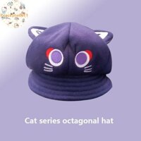 Peaceshells Trò Chơi Genshin Tác Động Mèo Cosplay Hình Bát Giác Mũ Unisex Trẻ Em Người Lớn Lang Thang Ballader Mũ Nồi Phụ Kiện VN