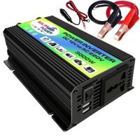 Peaks Power 3000W Biến tần sóng sin được sửa đổi Biến tần công suất cao DC 12V sang AC 220V Bộ chuyển đổi Bộ sạc điện ô tô Biến tần với 2.1A Cổng USB kép Kẹp pin