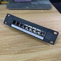Pealike 8Port Thẳng Qua CAT6 Patch Panel RJ45 Cáp Adapter Keystone Jack