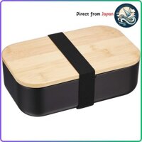 Pearl Metal Bento Box Lunch Box 600ml Bamboo Lid Black Home Label D-6783