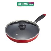 PEARL METAL_Chảo chống dính siêu nhẹ sâu lòng có nắp đậy size 24cm