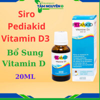 PEDIAKID D3 Vitamin D3 Cho Trẻ Sơ Sinh [Lọ 20ml] Ngăn Ngừa Nguy Cơ Còi Xương, Chậm Lớn, Chậm Mọc Răng