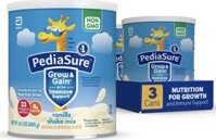 PediaSure Grow & Gain Vanilla Shake Mix Powder, Kids Protein Shake with Immune Support, 14.1 oz Can, Pack of 3 - 24 Servings