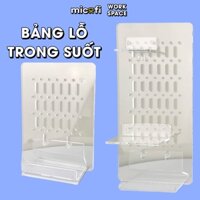 Pegboard Bảng Lỗ Trong Suốt Micofi Kệ Acrylic Để Bàn, Kệ Mica Mini Để Đồ Bàn Học, Bàn Làm Việc