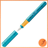 Pelikan Fountain Pen Left-Handed Edition - Pelikano Jr. in Turquoise and Pink, Cartridge Style, Authentic Import