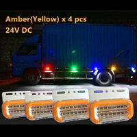 Pem- 4 Cái 24V 24 LED IP67 Chống Thấm Nước Nhấp Nháy Xe Tải Trailer Đèn Lốp Bên
