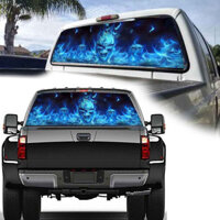 Pem- Nhãn dán tự động ô tô đa năng Đốt cháy họa tiết đầu lâu phía sau Decal Dán xe tải