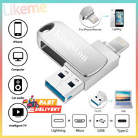 Pendrive Iphone Kingston OTG Iphone TypeC USB Flash Drive Pendrive Flash Drive 3 Trong 1OTG 512G 1T 2T Android Lightning