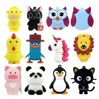 Pendrive USB Flash Drive Động Vật Hoạt Hình Pen Drive U Disk Memory Stick 128GB 64GB 32GB 16GB 8GB 4GB Hoạt Hình Kỳ Lân Bút Drive