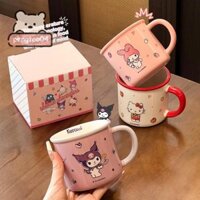 Pengtao04 Kawaii Sanrio Hello Kitty Cốc Anime Kuromi Cinnamoroll Ăn Sáng Sữa Cà Phê Quà Tặng Trẻ Em Mới