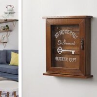 Pengtao09 Hộp Chìa Khóa Bằng Gỗ Tủ Treo Tường Chìa Khóa Móc Bảo Quản Với 6 Móc Mới