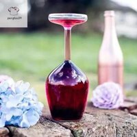Pengtao09 Sáng Tạo Lên Xuống Cốc Rượu Tiệc Vui Nhộn Đồ Thủy Tinh Cưới Sáo Thủy Tinh Borosilicate Cao Đảo Ngược Rượu Vang Mới