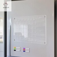 Pengtao09 Trong Suốt Acrylic Tủ Lạnh Nam Châm Miếng Dán Lịch Ban Lập Kế Hoạch Hàng Ngày Hàng Tuần Lịch Trình Hàng Tháng Khô Tẩy Ban Cho Văn Phòng Trường Học Tại Nhà Mới