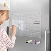 Pengtao12 Trong Suốt Acrylic Tủ Lạnh Nam Châm Miếng Dán Lịch Ban Lập Kế Hoạch Hàng Ngày Hàng Tuần Lịch Trình Hàng Tháng Khô Tẩy Ban Cho Gia Đình Trường Văn Phòng Mới