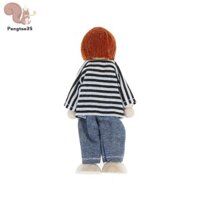 [Pengtao35] Búp bê gia đình búp bê Bộ đồ chơi bằng gỗ nhỏ nhân vật ăn mặc trẻ em COD