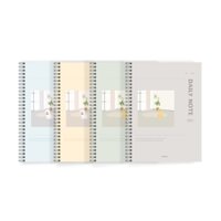 Penpia 4 loại Giấy bìa cứng Máy tính xách tay lò xo 2 gói (16K) 88 tờ