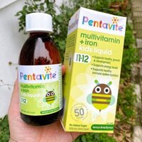 Pentavite Multivitamin iron Kids Liquid 100ml Vitamin tổng hợp và sắt cho bé ÚC