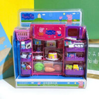 Peppa Pig / Peppa Pig Peppa Pig Play House Tủ Lạnh Gói Gia Đình Lò Vi Sóng Mini Mô Phỏng Nhà Bếp Đồ Chơi Trẻ Em