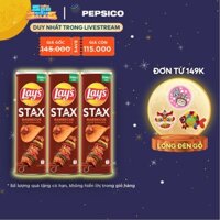 [Pepsico Foods] Combo 3 Lay's Stax Khoai Tay Mieng Vi Thit Nuong BBQ 150G