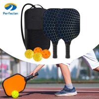 Perfeclan Bộ 2 Mái Chèo Huấn Luyện Chuyên Nghiệp Với 2 Vợt 4 Quả Bóng Dưa Thực Hành Sợi Thủy Tinh