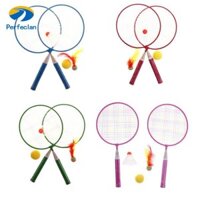 Perfeclan Trẻ Em Trẻ Em Mini Cầu Lông Tennis Vợt Chim Trọn Bộ Ngoài Trời Trong Nhà Đồ Chơi Thể Thao