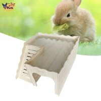 Perfk Hamster Giấu Chuột Lang Bằng Gỗ Nơi Trú ẩn Có Cầu Thang Cabin Hamster Ngủ