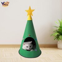 Perfk Nhà Mèo Cây Giáng Sinh Bán Kèm Thú Cưng Tiếp Liệu Ấm Áp Thú Cưng Lều Giường Bán Đóng Thú Cưng Tổ Mèo Cho Mèo Trong Nhà