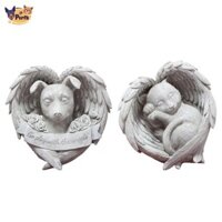 Perfk Tượng tưởng niệm thú cưng Bộ sưu tập tượng thú cưng bằng nhựa chắc chắn để tưởng nhớ