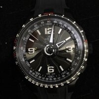 Perrelet Turbine Pilot, tự động, màu đen, dây cao su