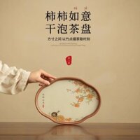 Persimmon Ruyi Khay Pha Khô Khay Trà Retro Khay Trà Trung Quốc Đơn Giản Phòng Khách Nhà Trà Bàn Trà Nhỏ