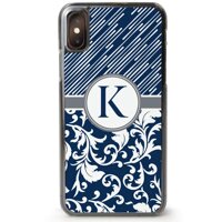 Personalized iPhone 7/8 Case | Custom Elegant Initial | Blue