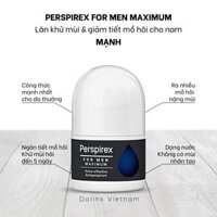 Perspirex for Men Maximum - Lăn khử mùi và ngăn tiết mồ hôi loại mạnh - Men Maximum